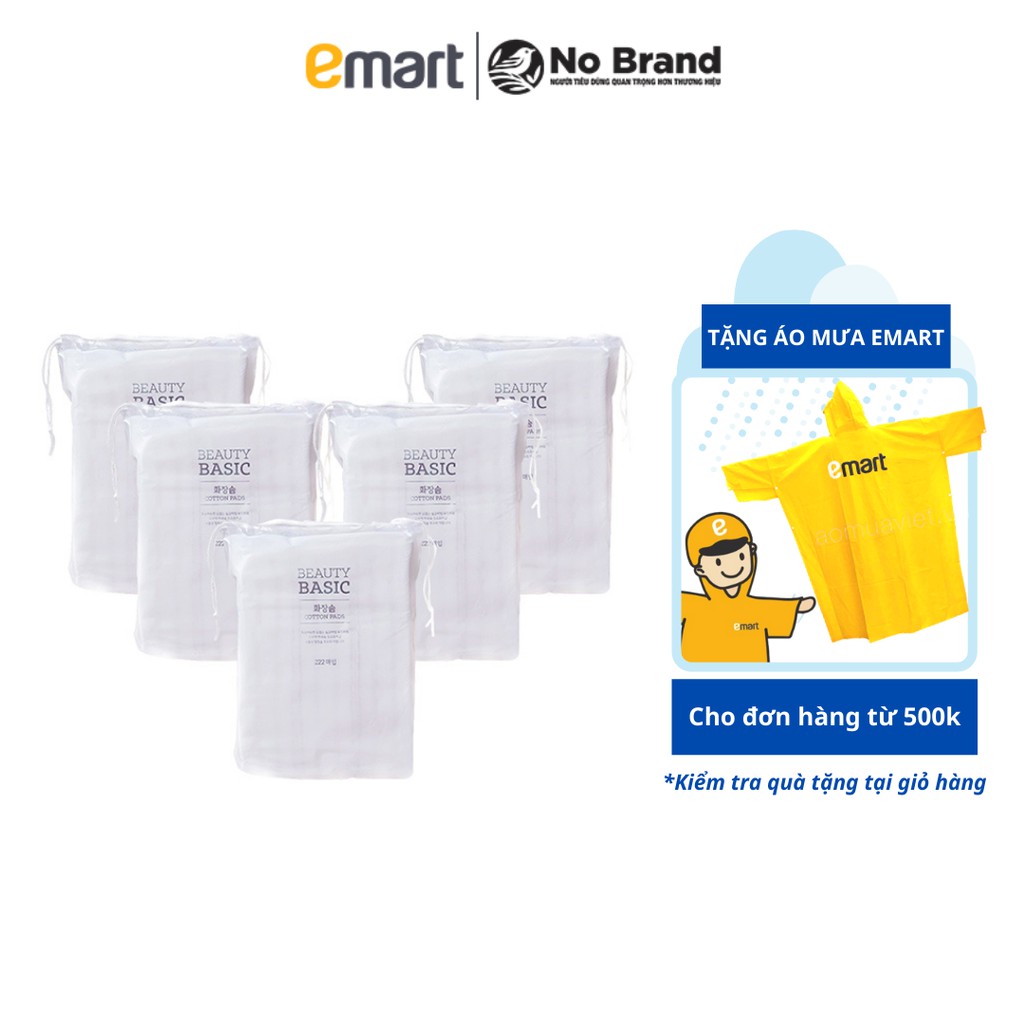 [Combo 5] Túi Bông Tẩy Trang Cotton Emart 222 Miếng - Emart VN